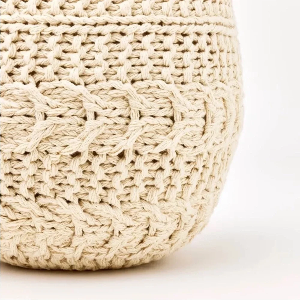 Shaped Crochet Egg Throw Pillow Cream - Threshold™ designed with Studio McGee